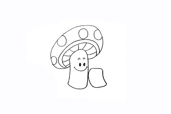 How to draw a small mushroom