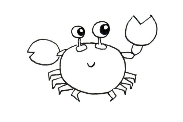 How to draw 8 simple drawings of cartoon little crabs