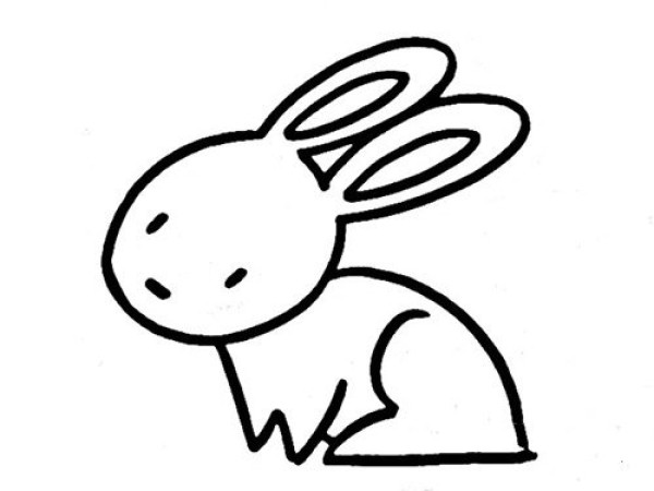 How to draw a simple animal rabbit for children