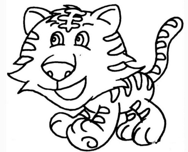 A complete collection of simple animal drawings of tigers A complete collection of simple drawings of animals for children