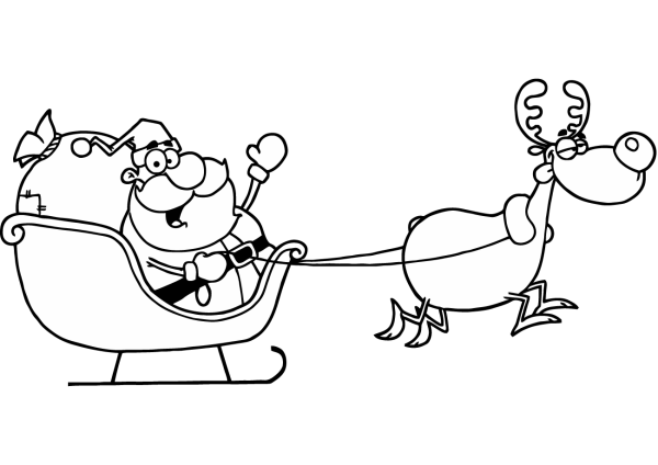 Santa Claus riding sleigh