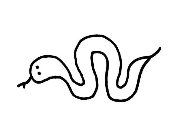 Simple drawing method of snake