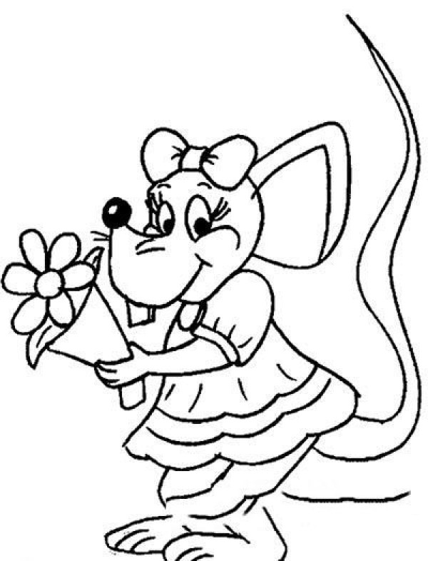 Naughty mouse simple drawing