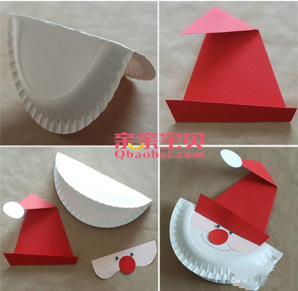 How to make Santa Claus Paper Plate Ornaments