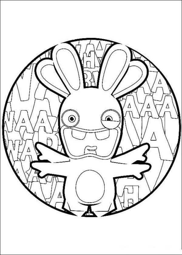 Crazy rabbit simple drawing