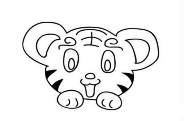 A complete collection of simple animal drawings of tigers A complete collection of simple drawings of animals for children