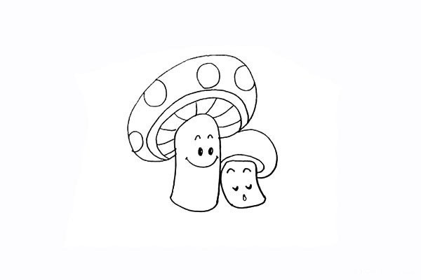 How to draw a small mushroom