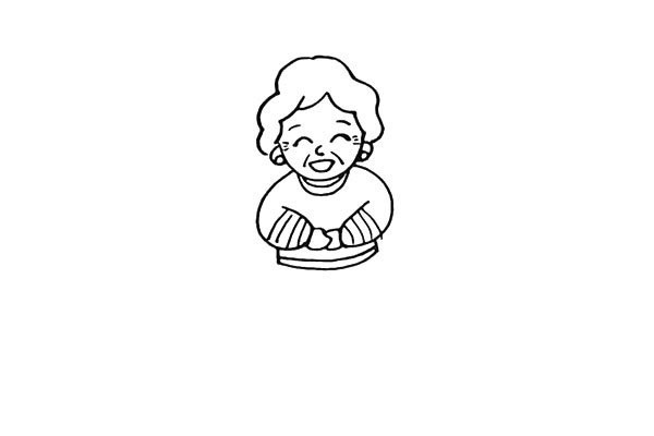 How to draw an old grandma