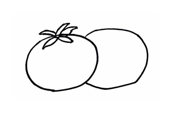 How to draw simple strokes of tomatoes