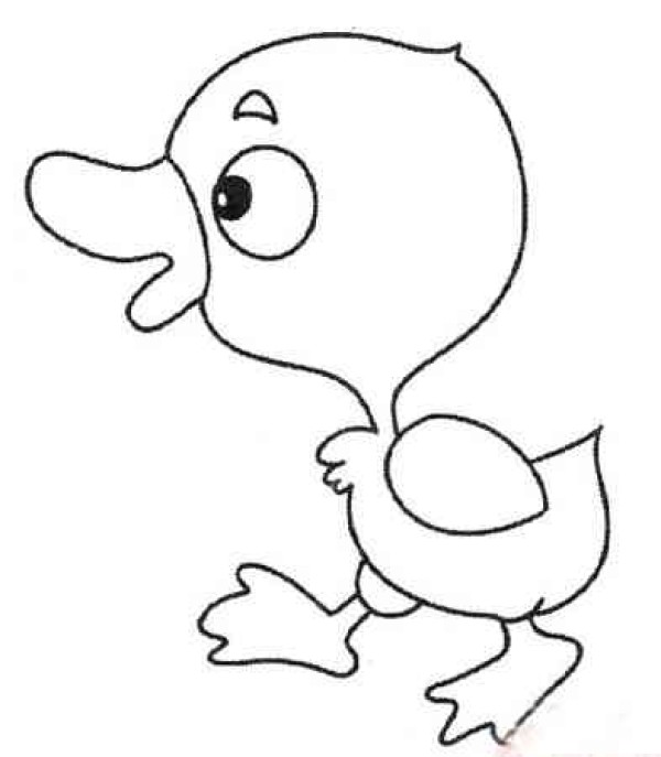 How to draw a little duck with simple strokes