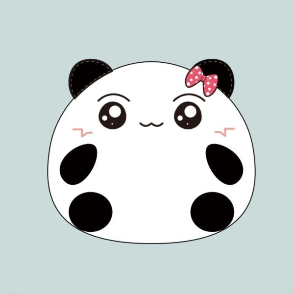 Super cute cartoon giant panda simple drawing