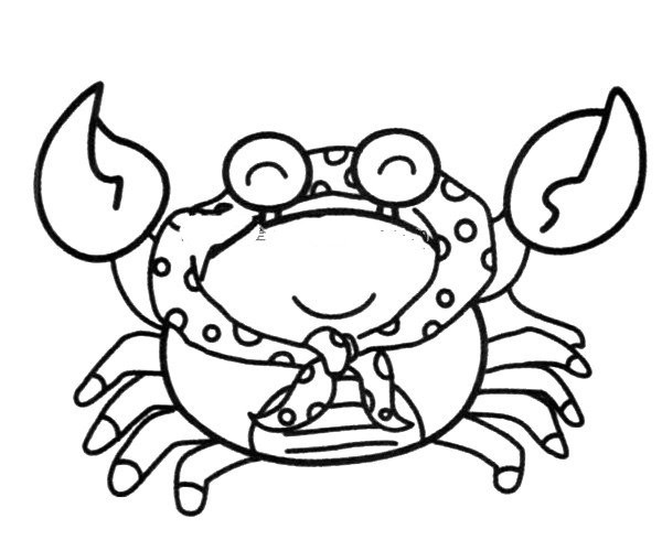 Crab mother simple strokes picture