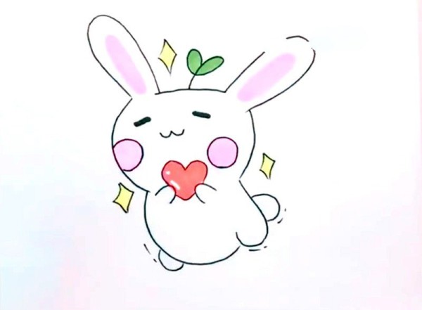 Beautiful cartoon bunny