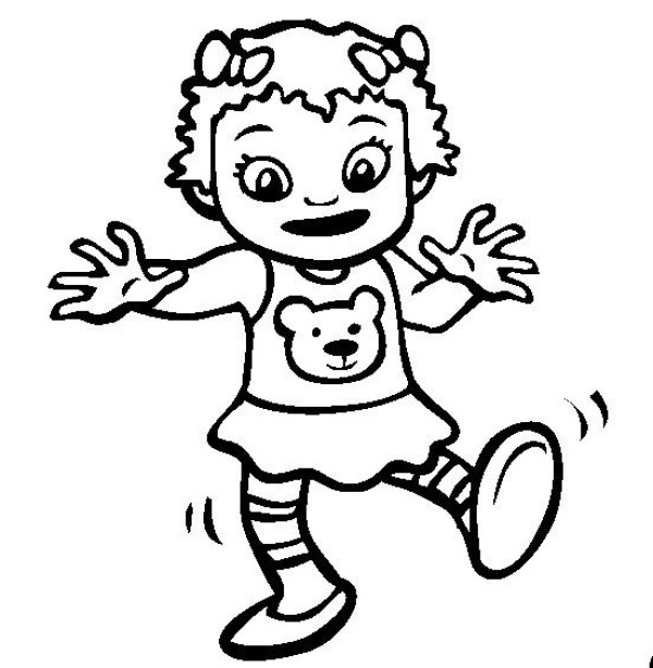 Little girl baby simple drawing picture