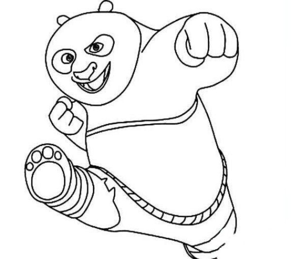 Kung Fu Panda Pos simple drawing