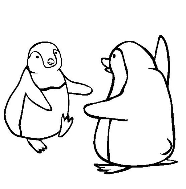 Complete collection of simple animal drawings Happy penguin simple drawing pictures