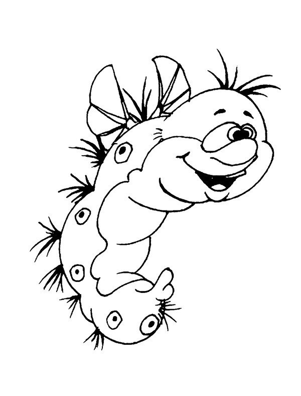 Learn to draw simple strokes of caterpillar pictures