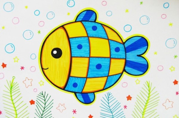 Childrens simple drawings of animals, fish and fish simple drawings of animals