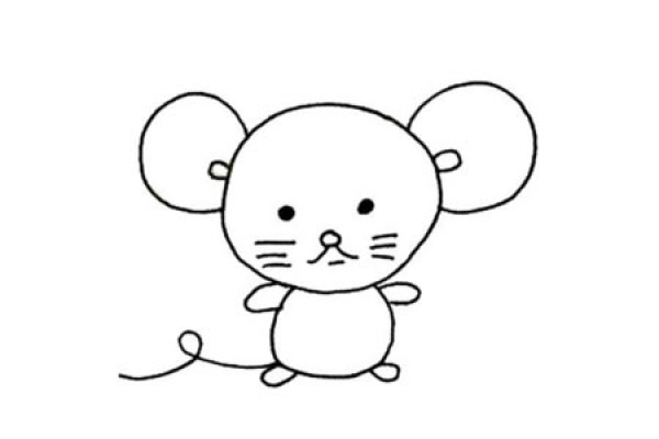 Cute little mouse simple drawing tutorial