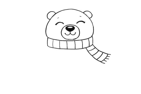 How to draw a polar bear in winter