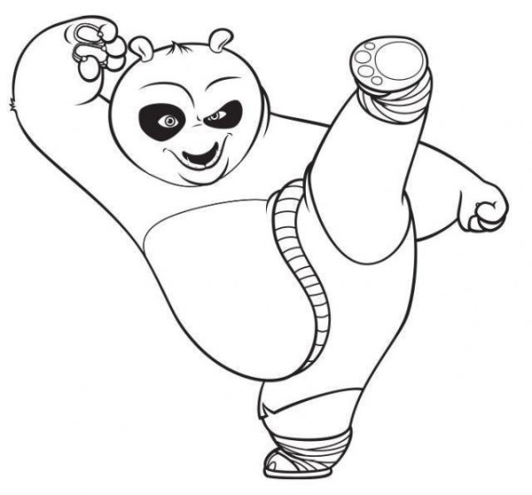 Movie Kung Fu Panda simple drawing