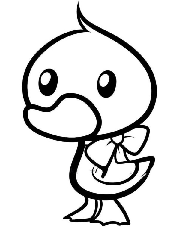 Beautiful little duck simple drawing picture