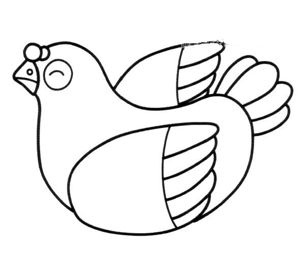 Cartoon Pigeon Simple Drawing Picture