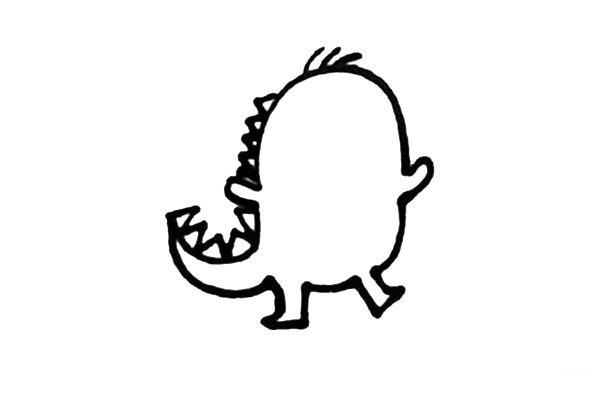 Simple cute little dinosaur