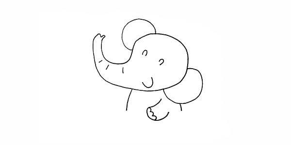 Simple drawing tutorial of a baby elephant who loves taking a bath