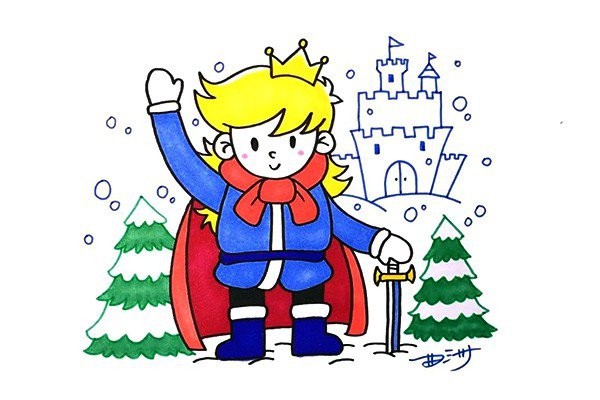 How to draw the prince of the ice and snow kingdom