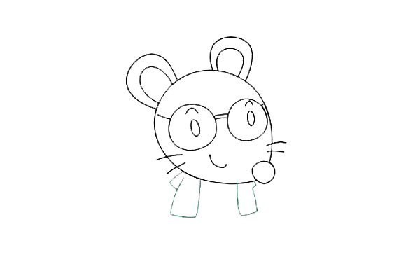 little mouse wearing glasses