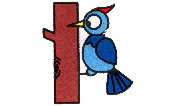 Woodpecker simple drawing method