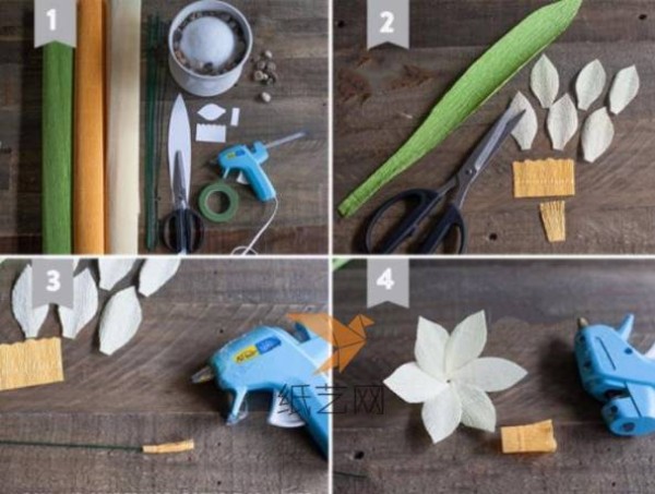 Simple crepe paper tutorial for making daffodils as a Teacher’s Day gift