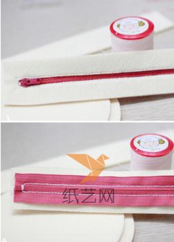 Tutorial on making sweet candy non-woven coin purse