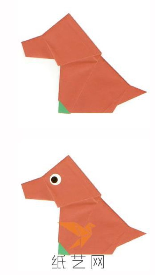 Tutorial on making cute origami puppies for Childrens Day