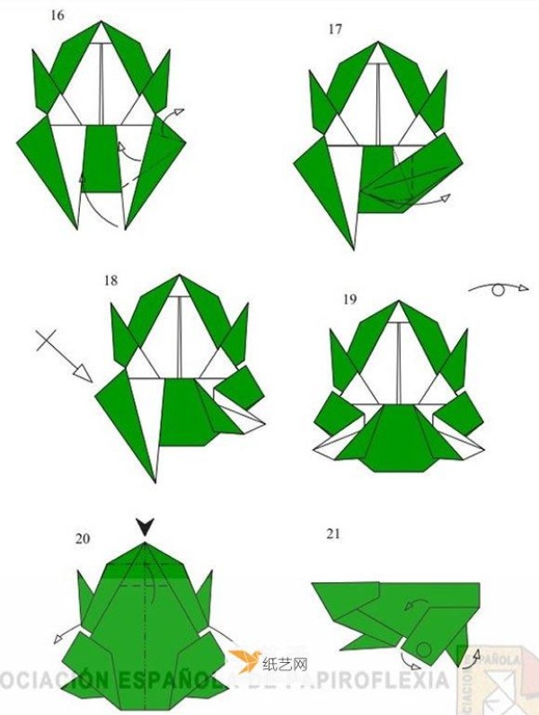 An introduction to the specific folding methods of three-dimensional tree frogs