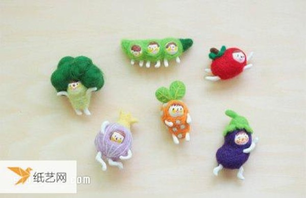 Pictures of very cute wool felt vegetable figures