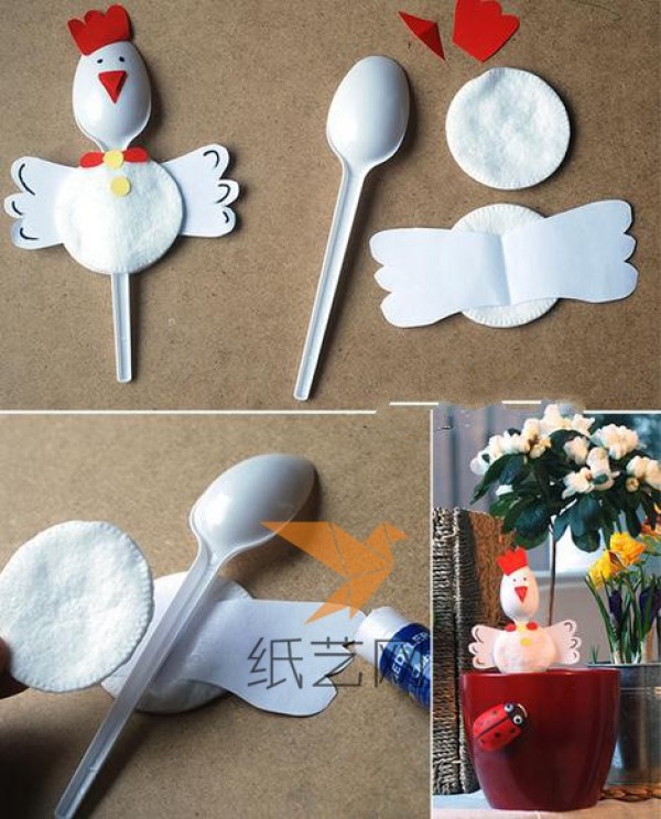 Make cute little dolls with disposable spoons