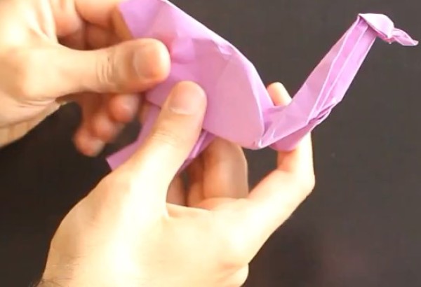 Origami video tutorial for origami ostrich