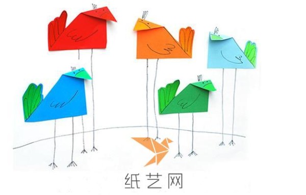 Simple and cute handmade paper bird making tutorial for children