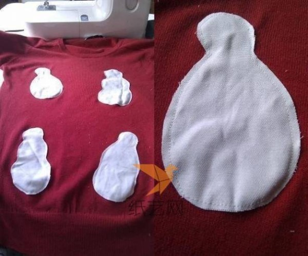 Tutorial on how to make Christmas gifts by transforming old clothes into snowman sweaters