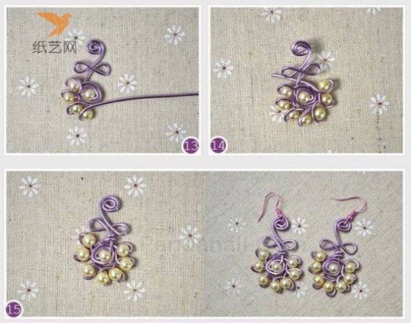 Tutorial on beading, tutorial on how to make beaded coiled flower earrings