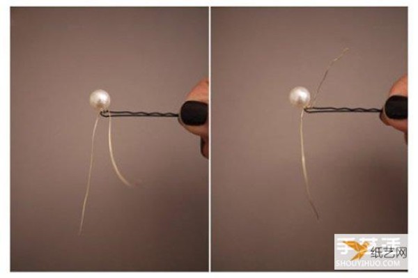 A very simple and personalized tutorial on how to make your own pearl hairpins with illustrations