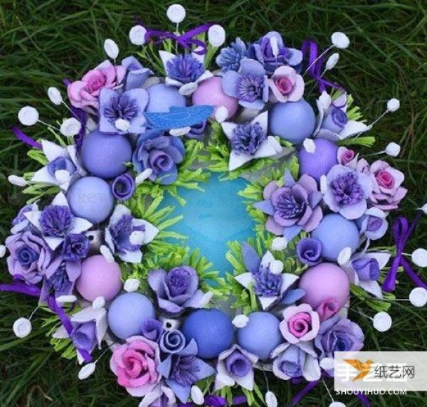 Handmade egg tray rose decoration method that can be used even at weddings