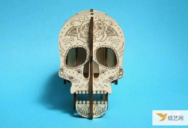 Tutorial on personalized and creative skull pen holder made of density board