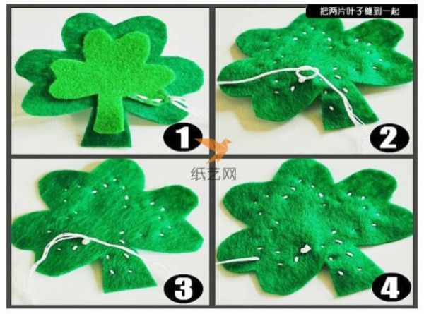 Non-woven clover hairpin making tutorialNon-woven tutorial