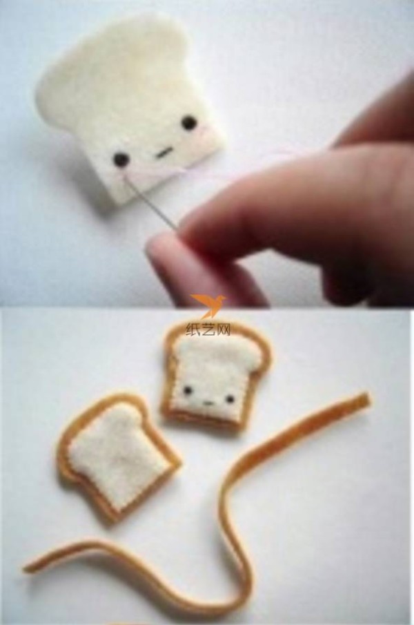 Non-woven toast bread ornament non-woven tutorial