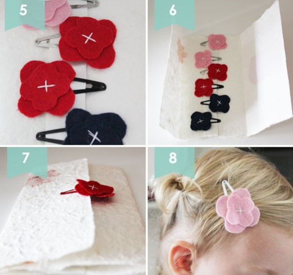 Illustrated tutorial on hand-making simple head flowers with non-woven fabrics