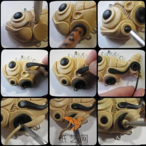 Mechanical style ultra-light clay fish Valentine’s Day gift making tutorial