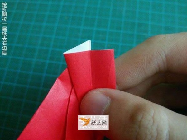 Detailed illustrated tutorial on how to fold the Christmas crane